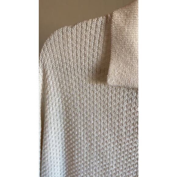 SER.O.YA Archer Knit Zip Polo Men’s Oversized Ivory XL NWOT $198 - Picture 5 of 11